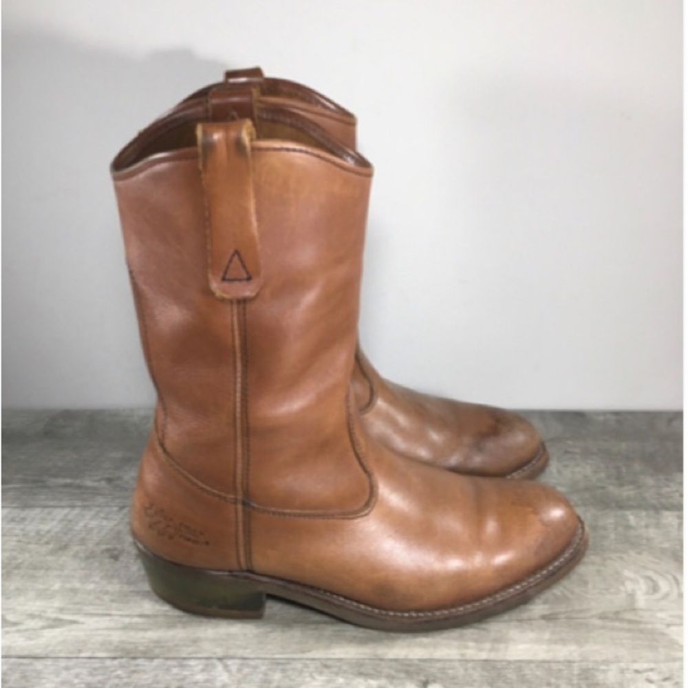 Field N Forest Mens Roper Leather Work Biker Wellington Boots Soft Toe Size 10.5